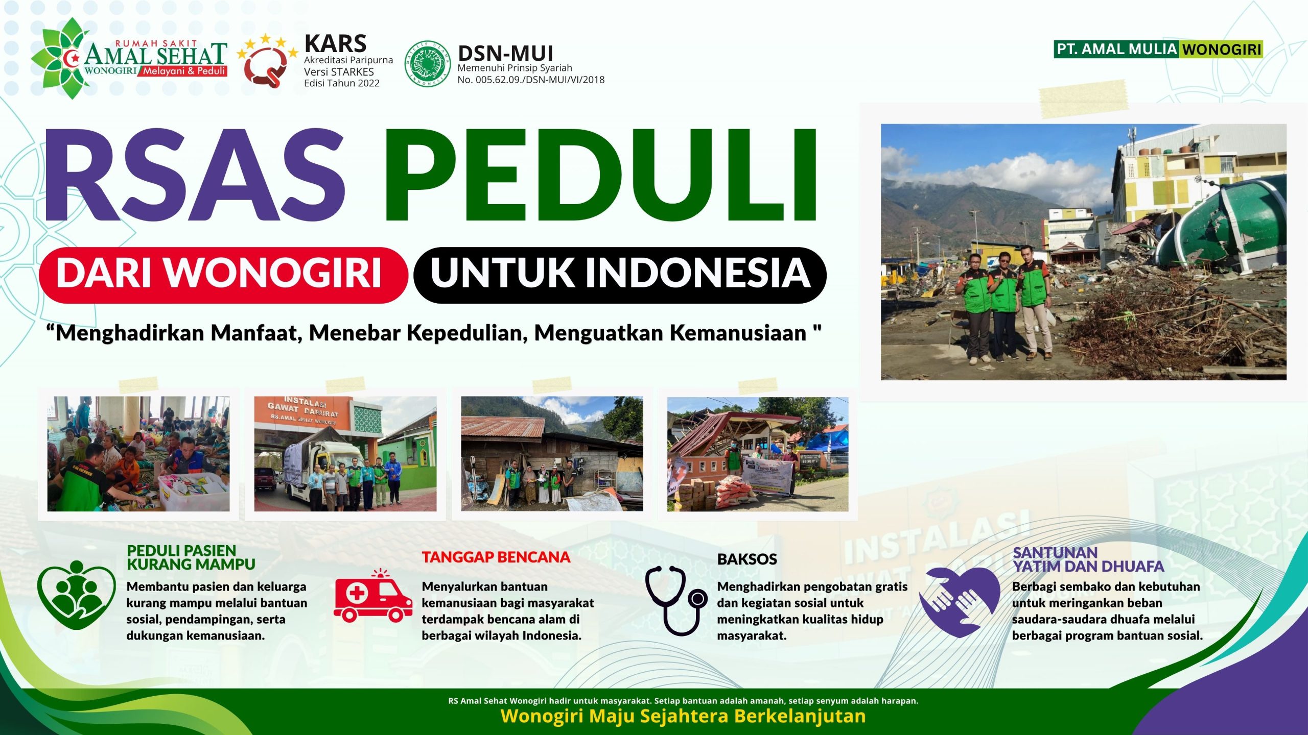 RSAS Peduli tanggap bencana di Indonesia