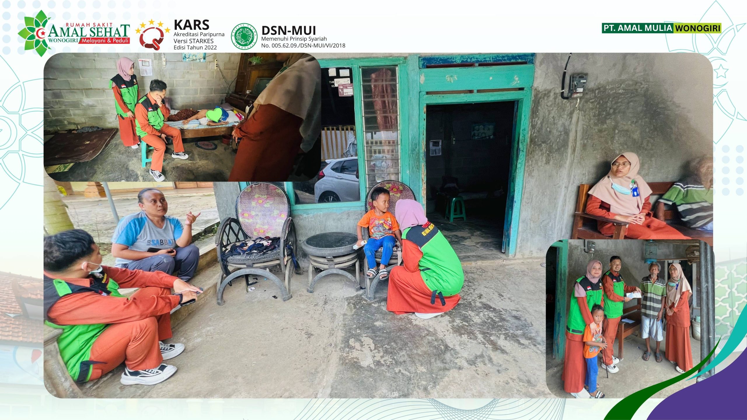 Duta Kebaikan RS Amal Sehat memberikan santunan kepada pasien